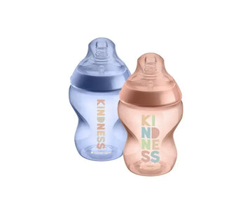 Tommee Tippee Closer To Nature Πλαστικά Μπιμπερό Με Θηλή Σιλικόνης Κατά Των Κολικών 0m+ 2 Τεμάχια 260ml (42255005)